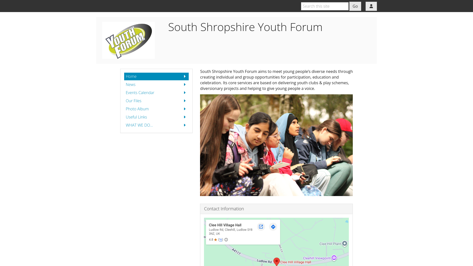 Website screenshot