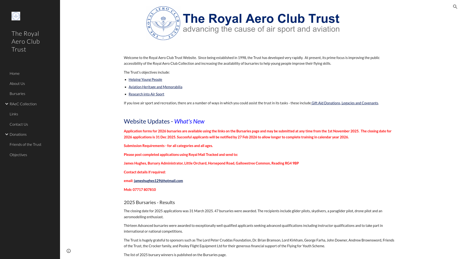 Website screenshot
