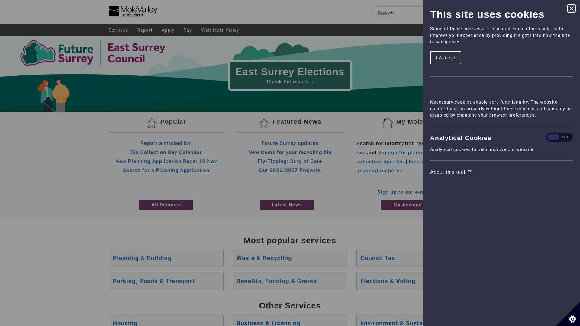 Website screenshot