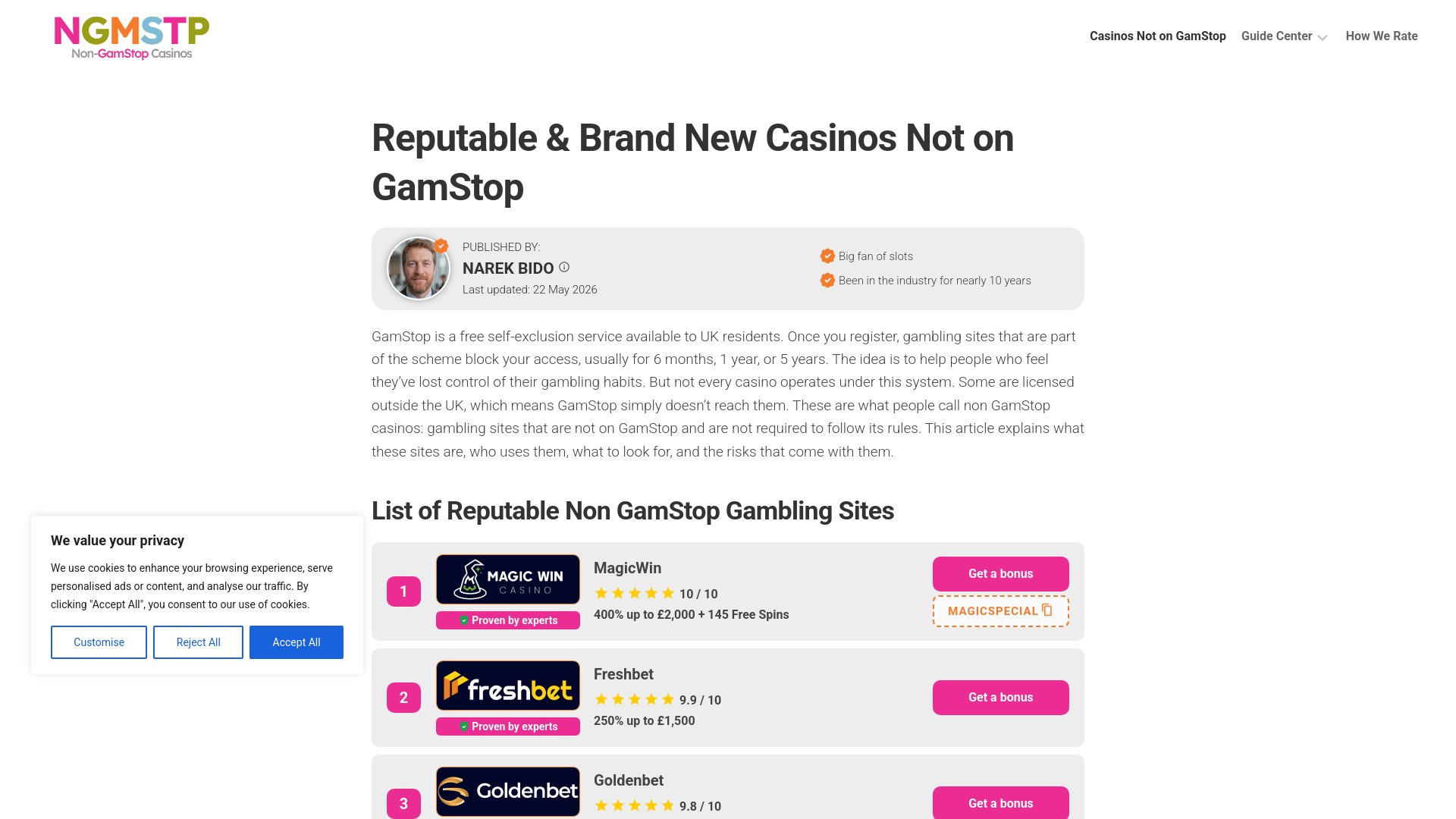 Website screenshot