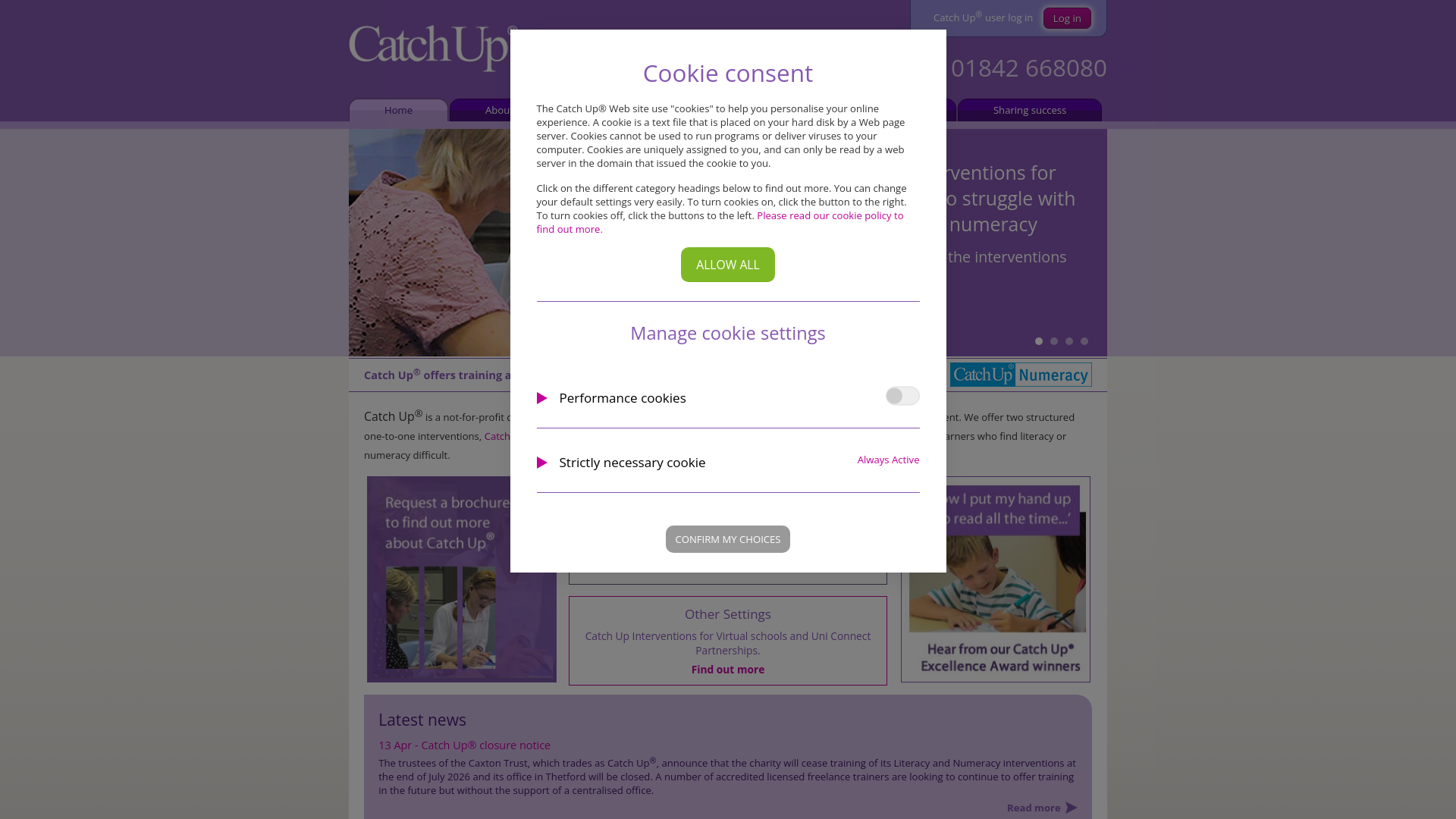 Website screenshot