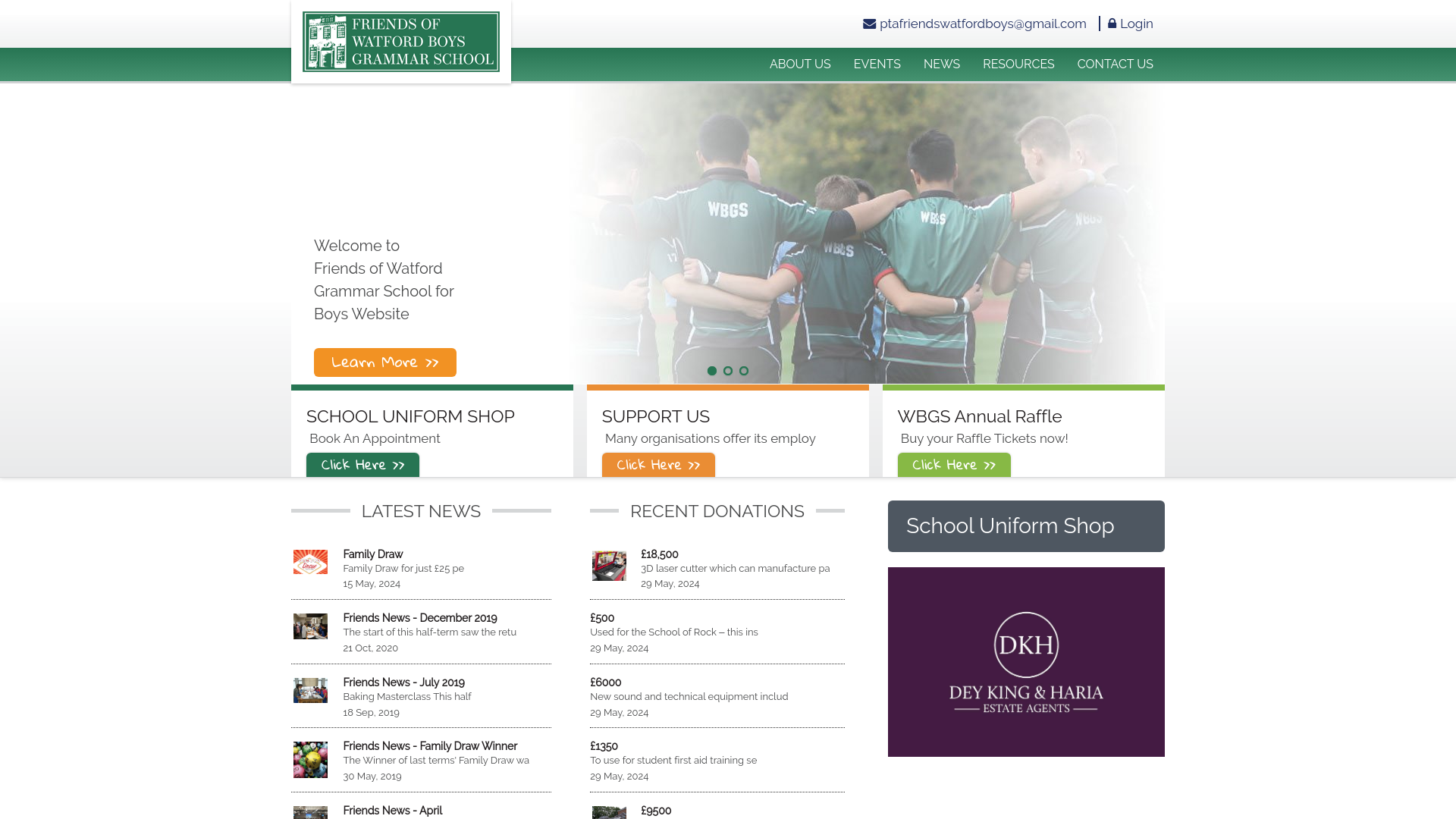 Website screenshot