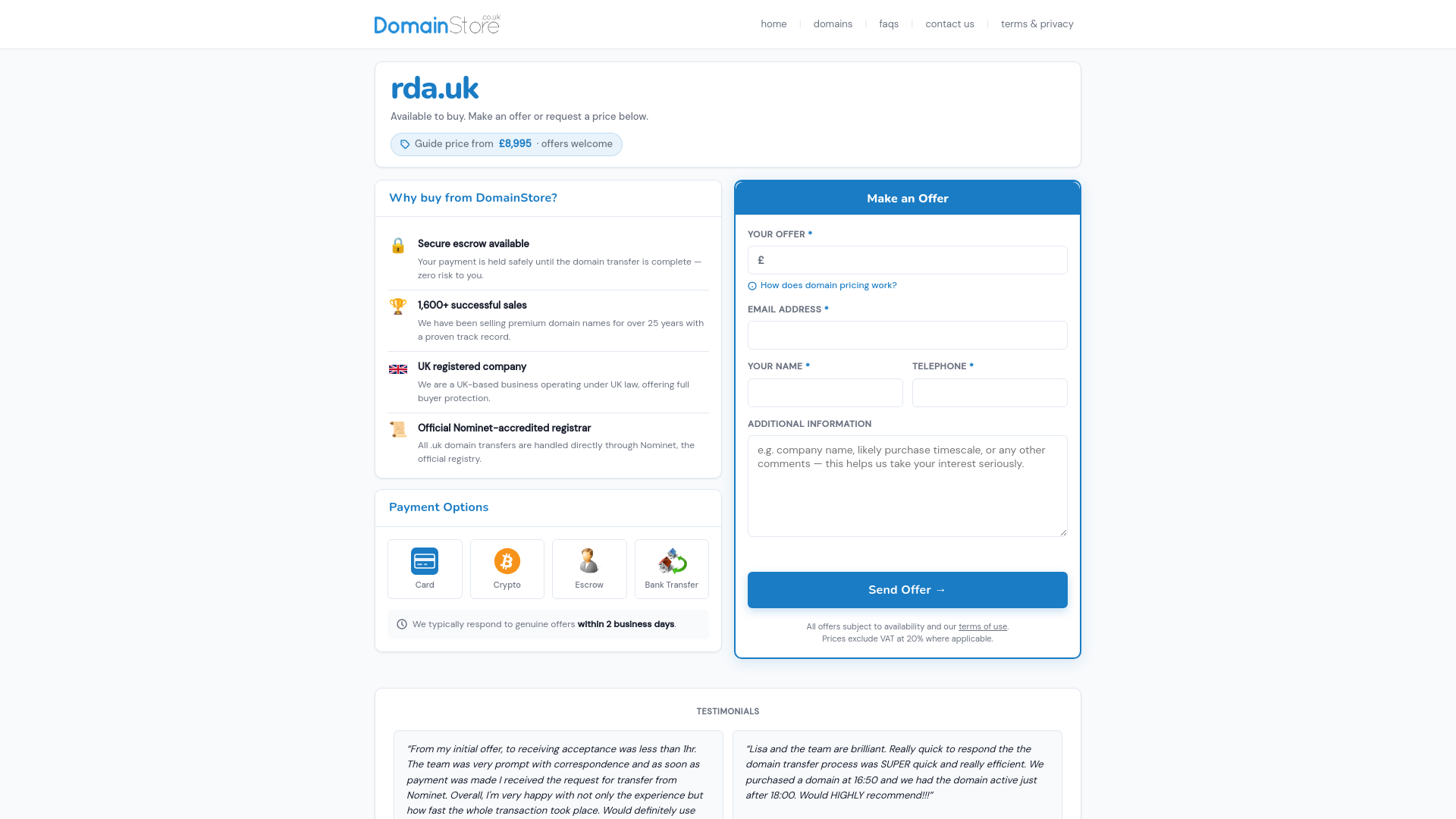 Website screenshot