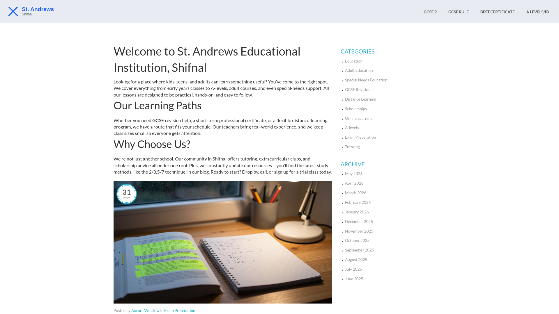 Website screenshot
