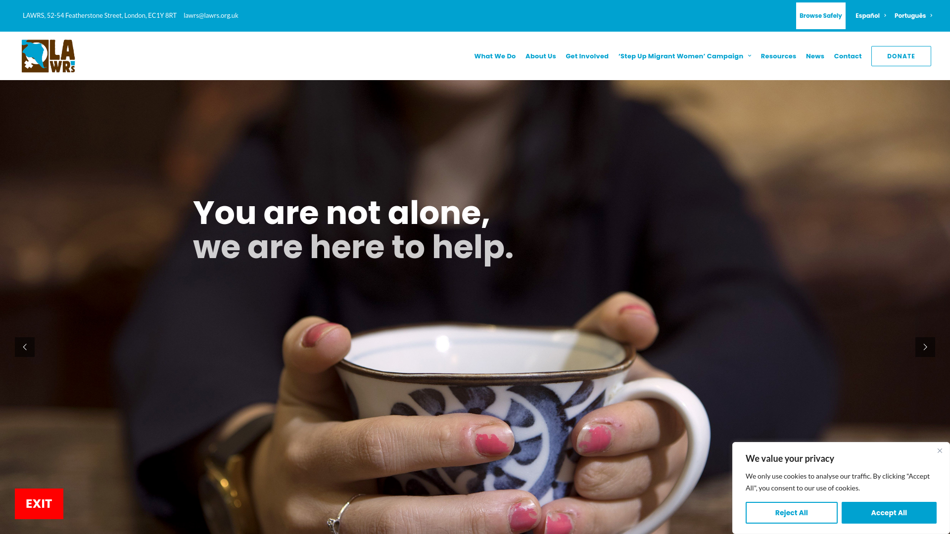 Website screenshot