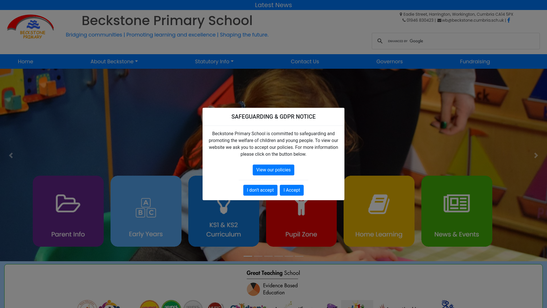 Website screenshot