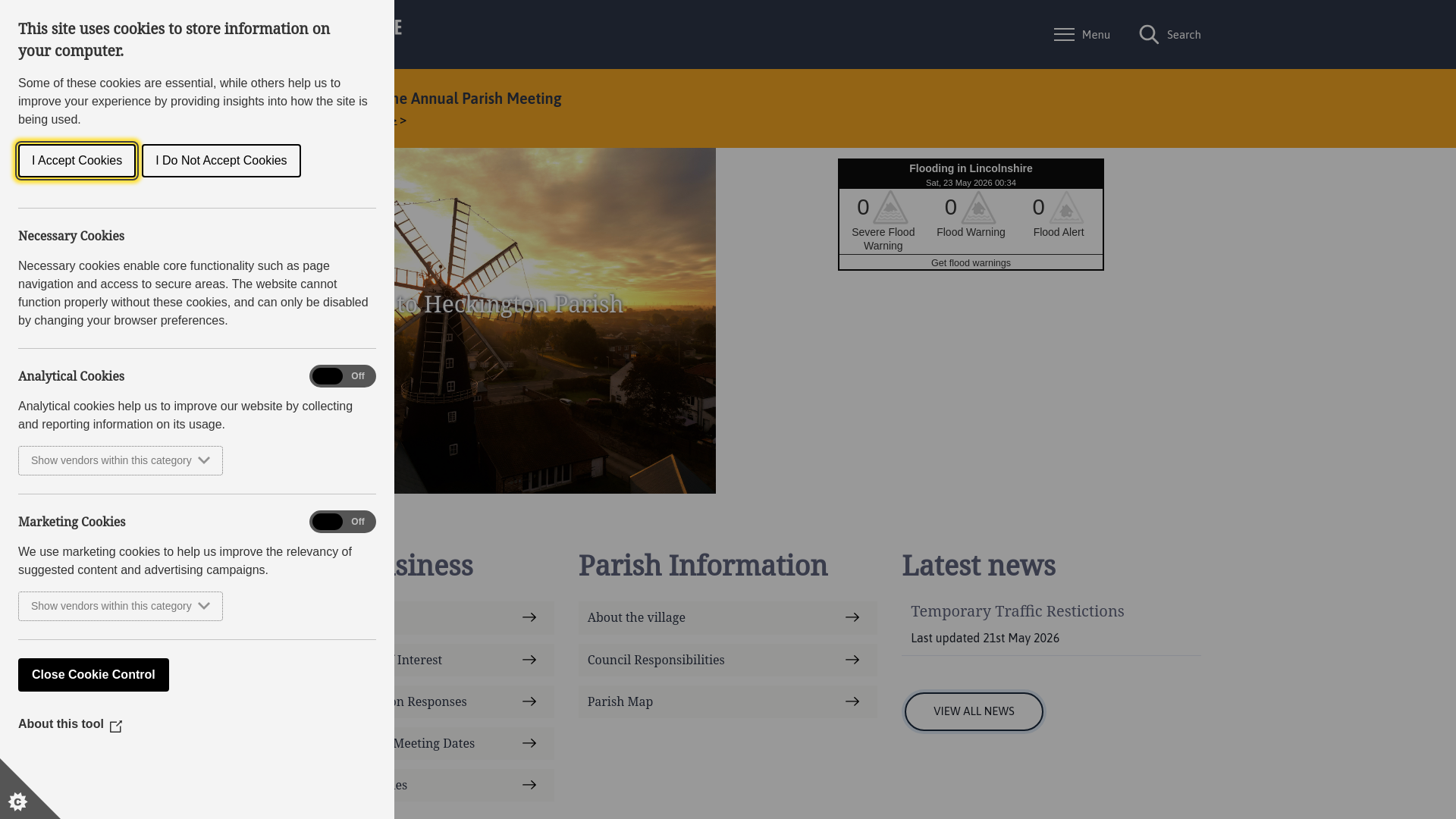 Website screenshot