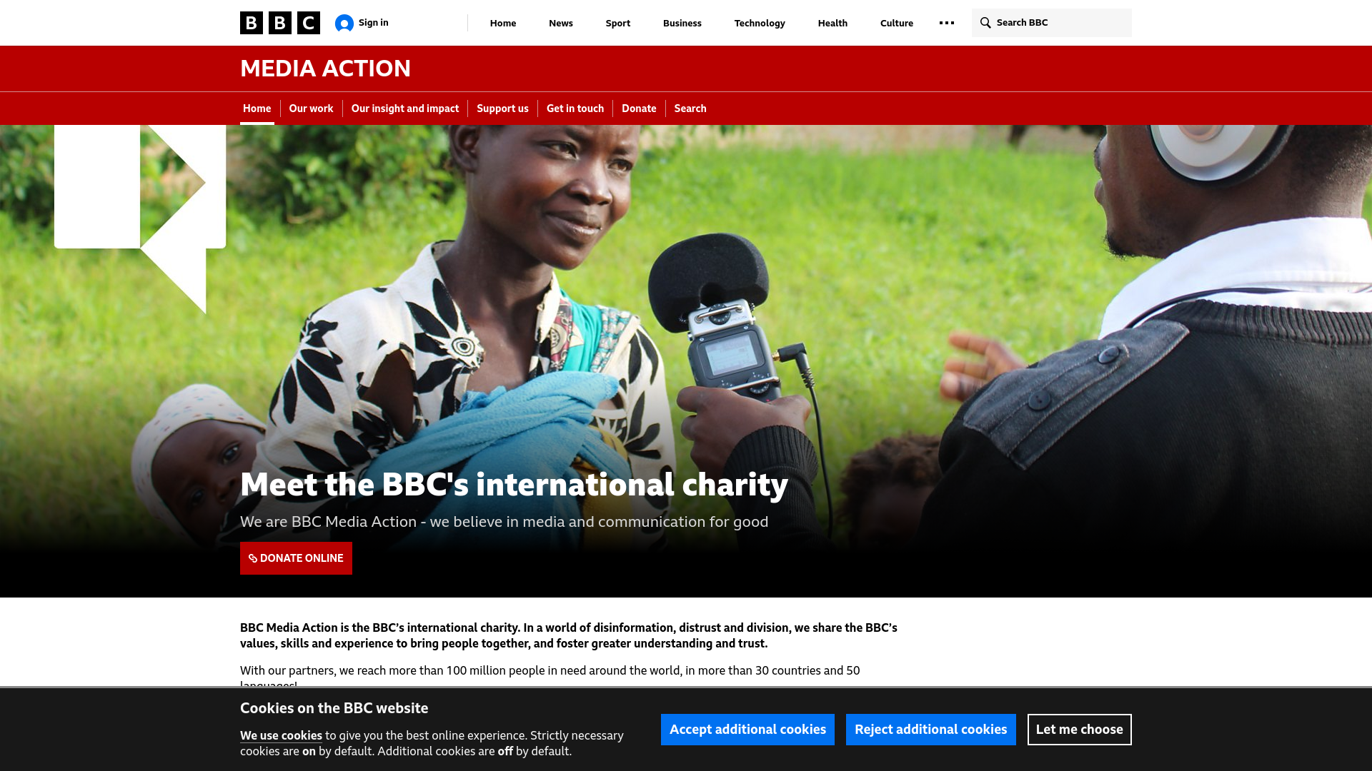 Website screenshot