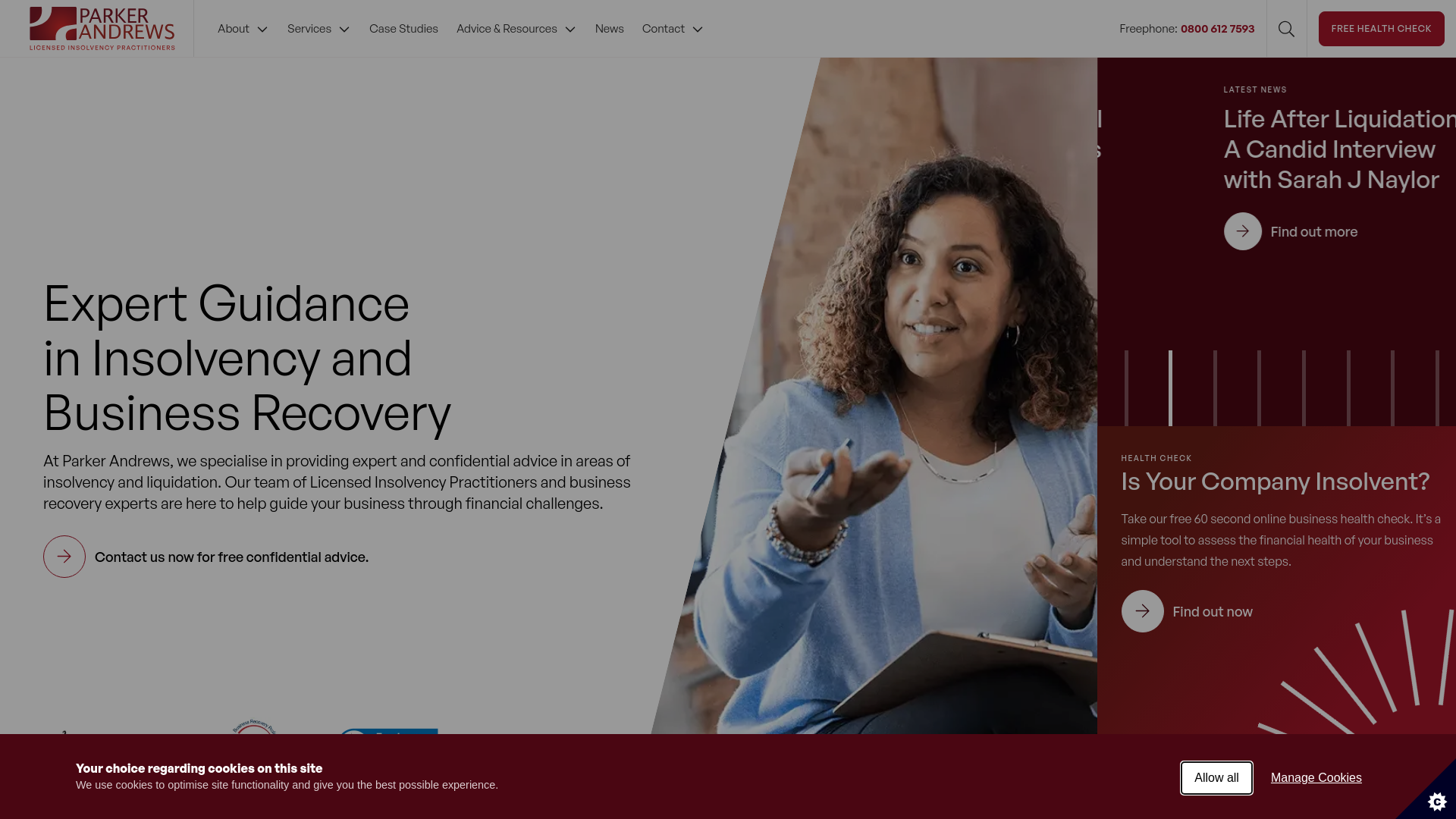Website screenshot