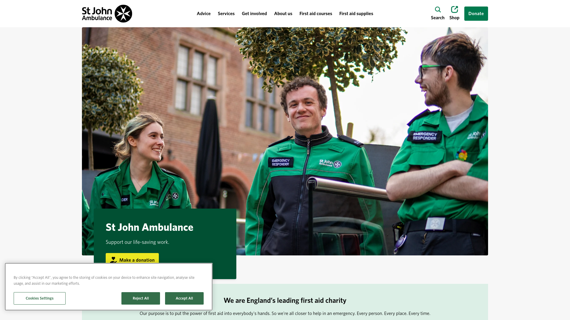 Website screenshot