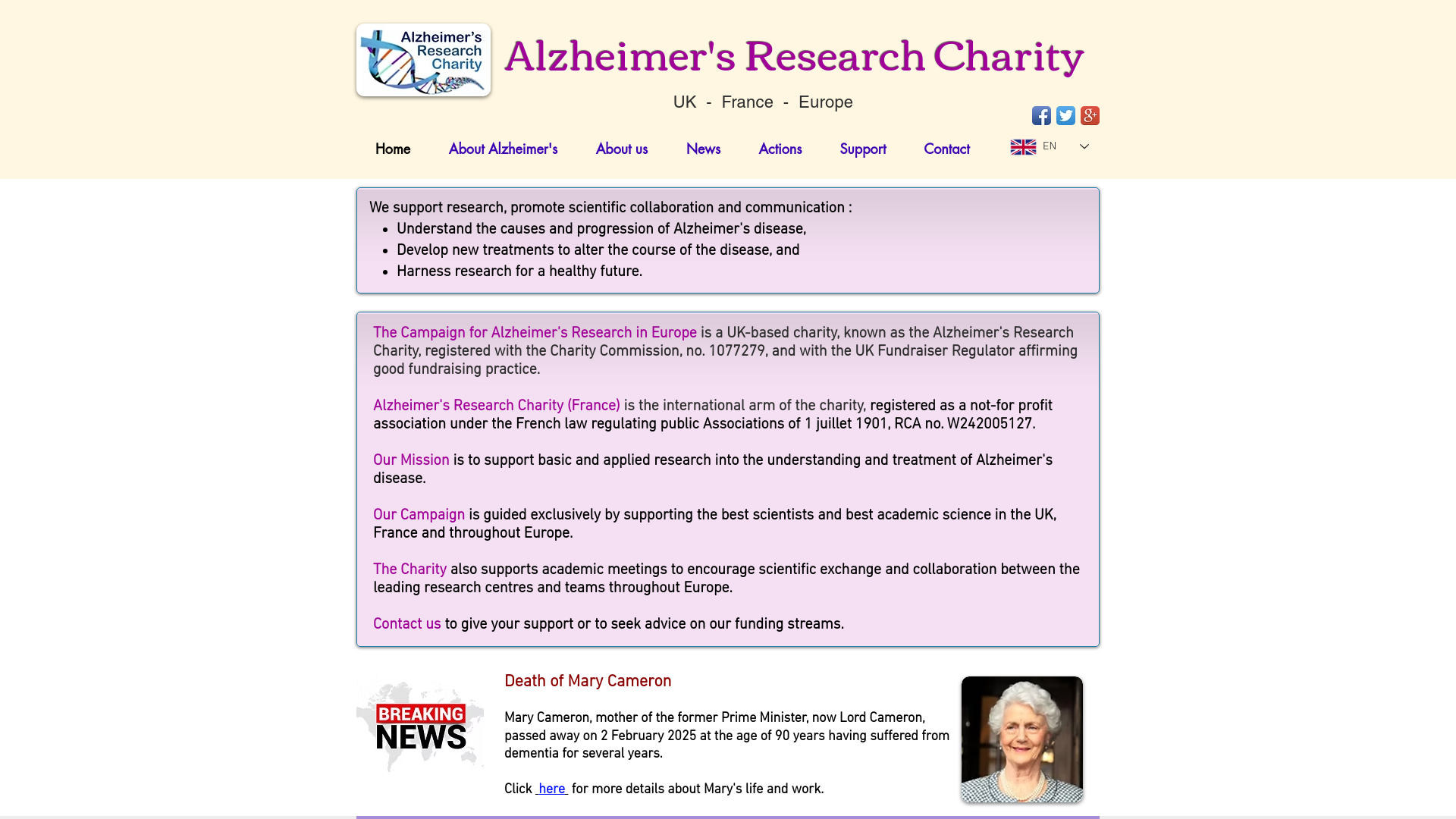 Website screenshot