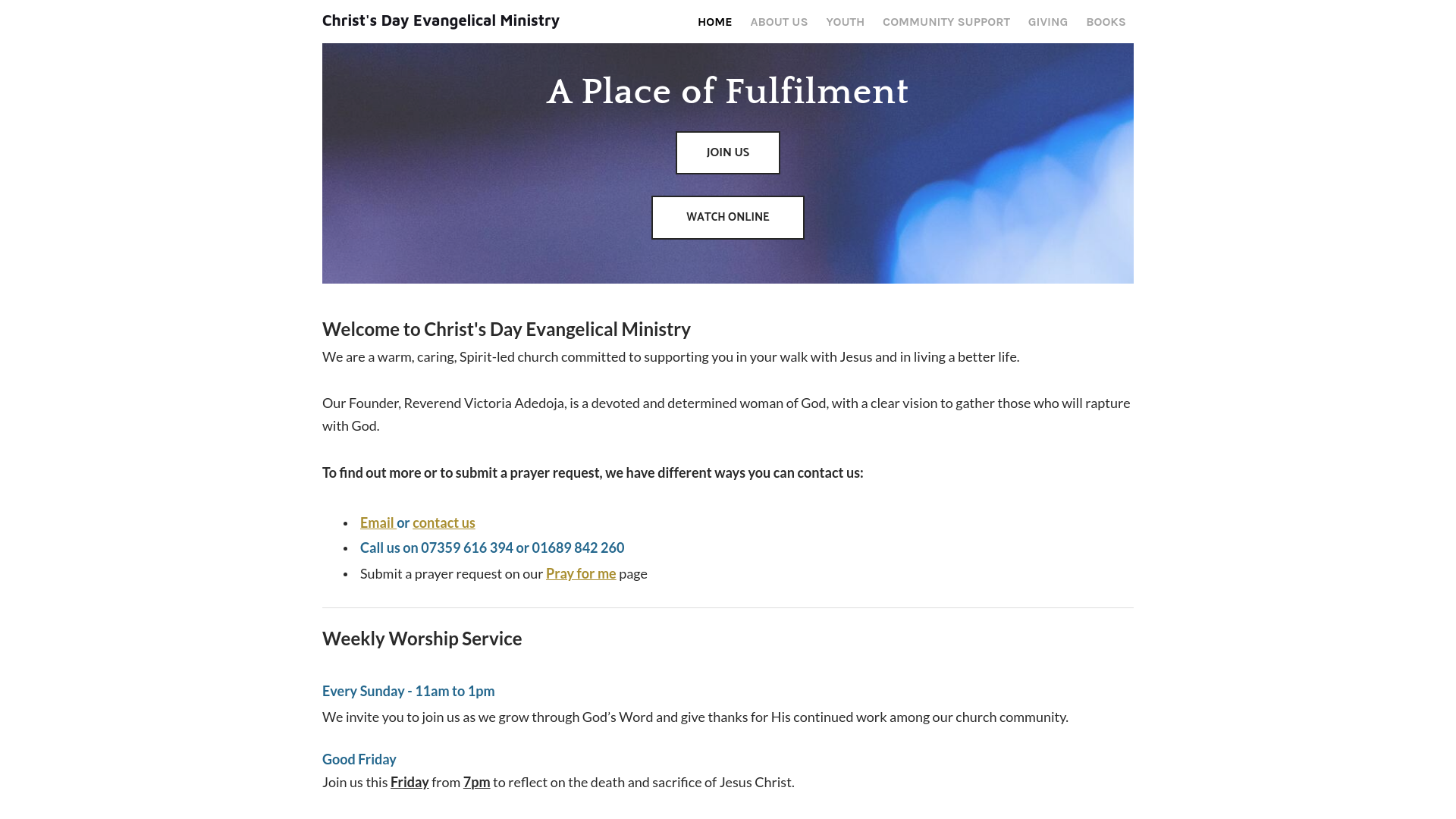 Website screenshot
