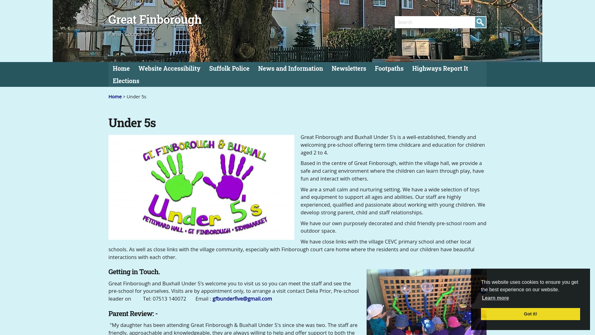 Website screenshot