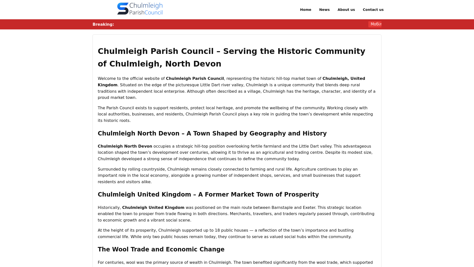 Website screenshot