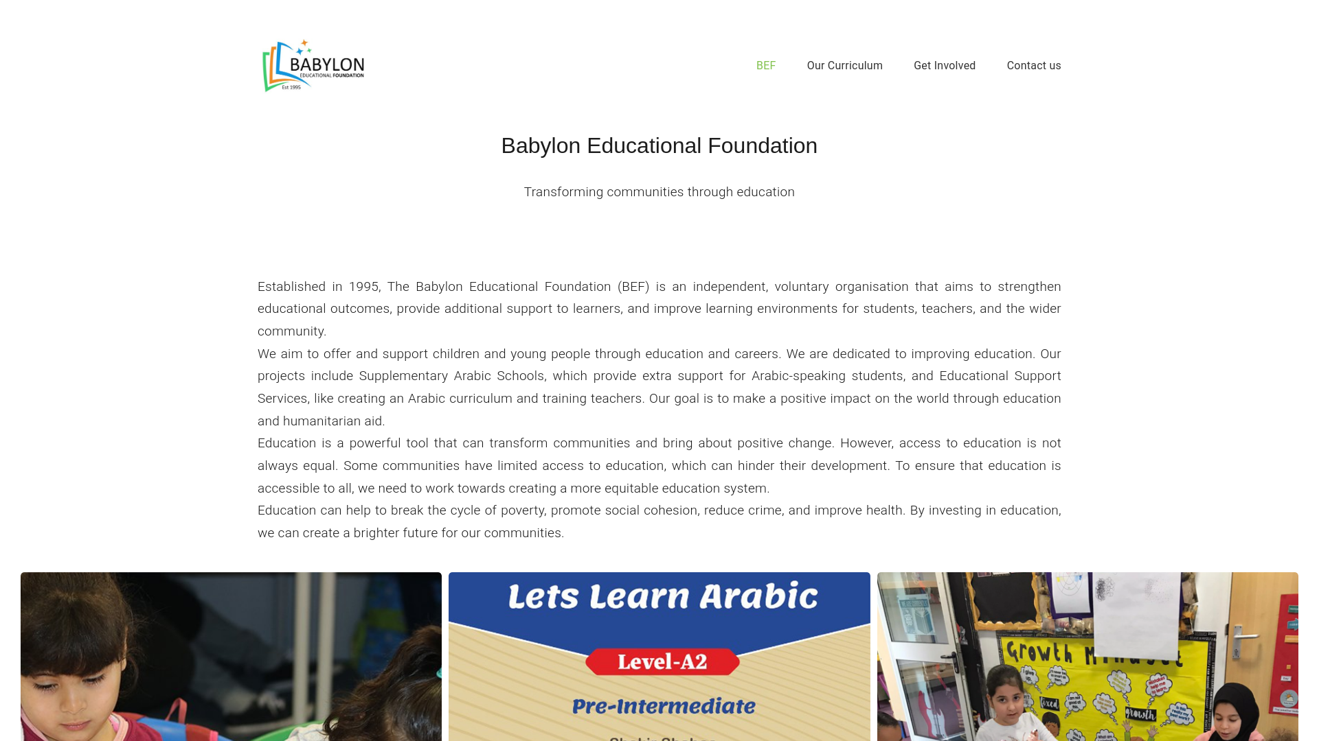 Website screenshot