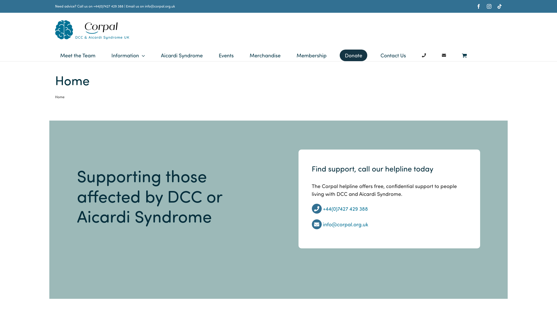 Website screenshot