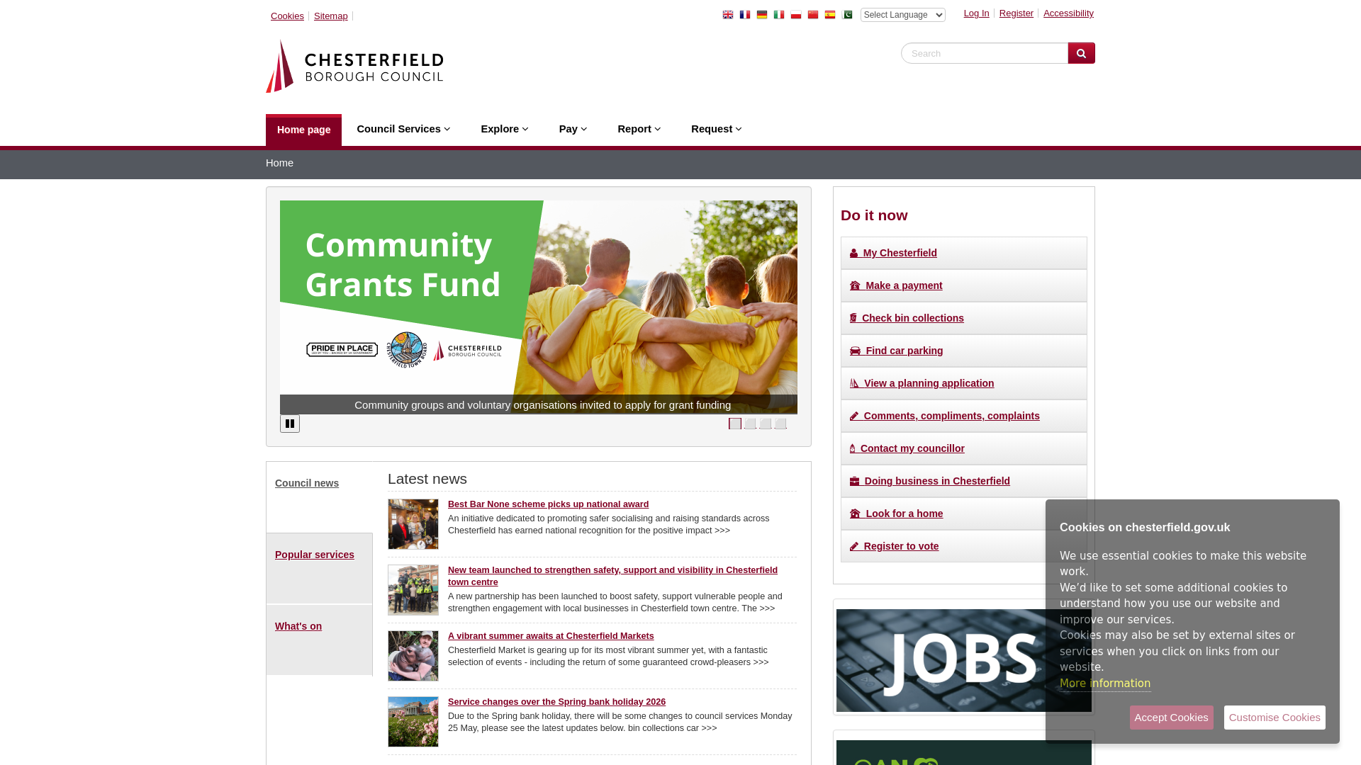 Website screenshot