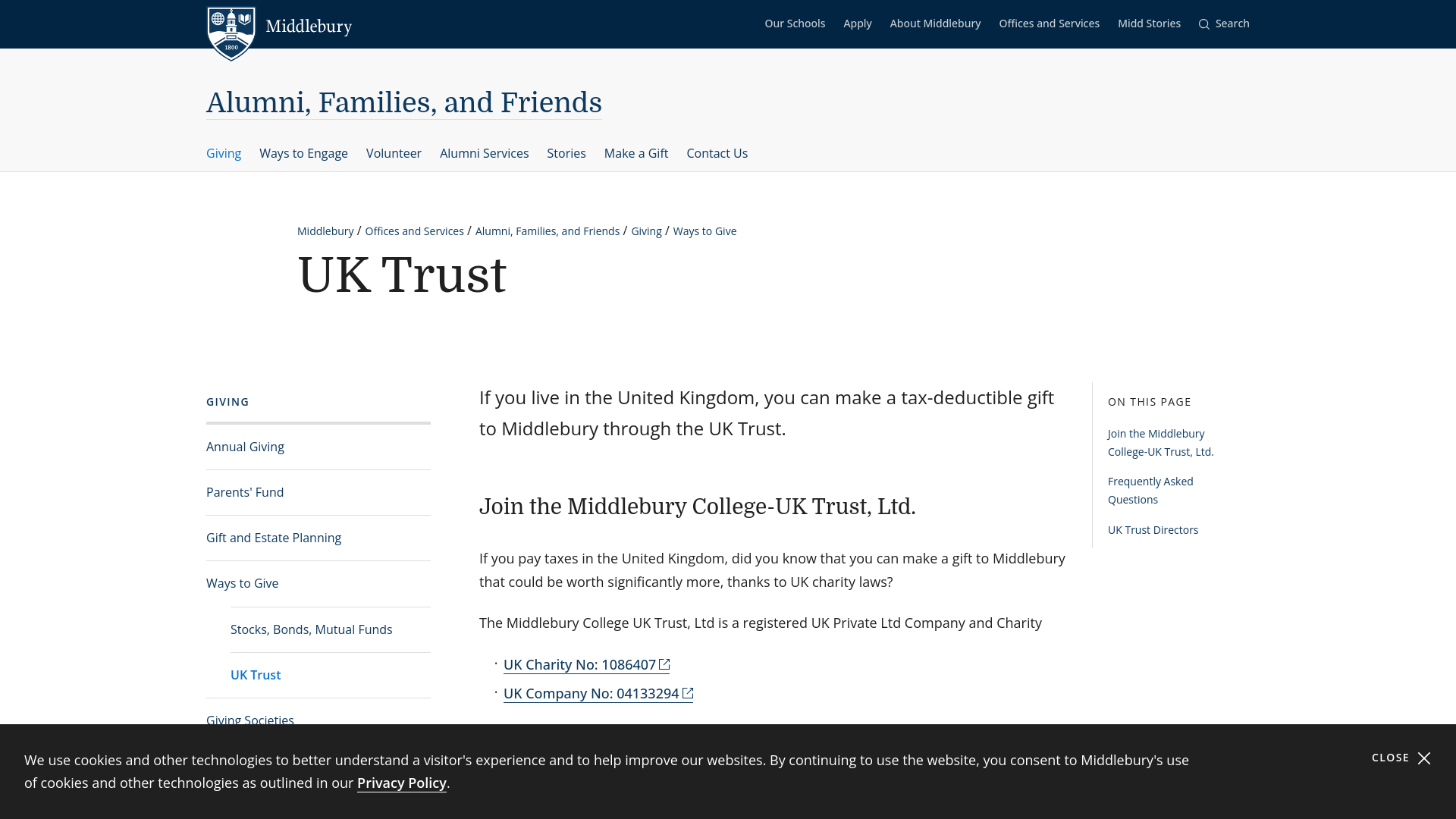 Website screenshot