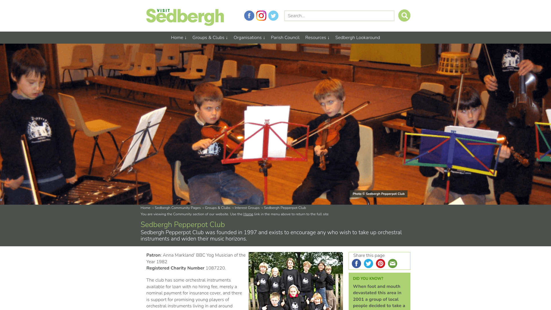 Website screenshot