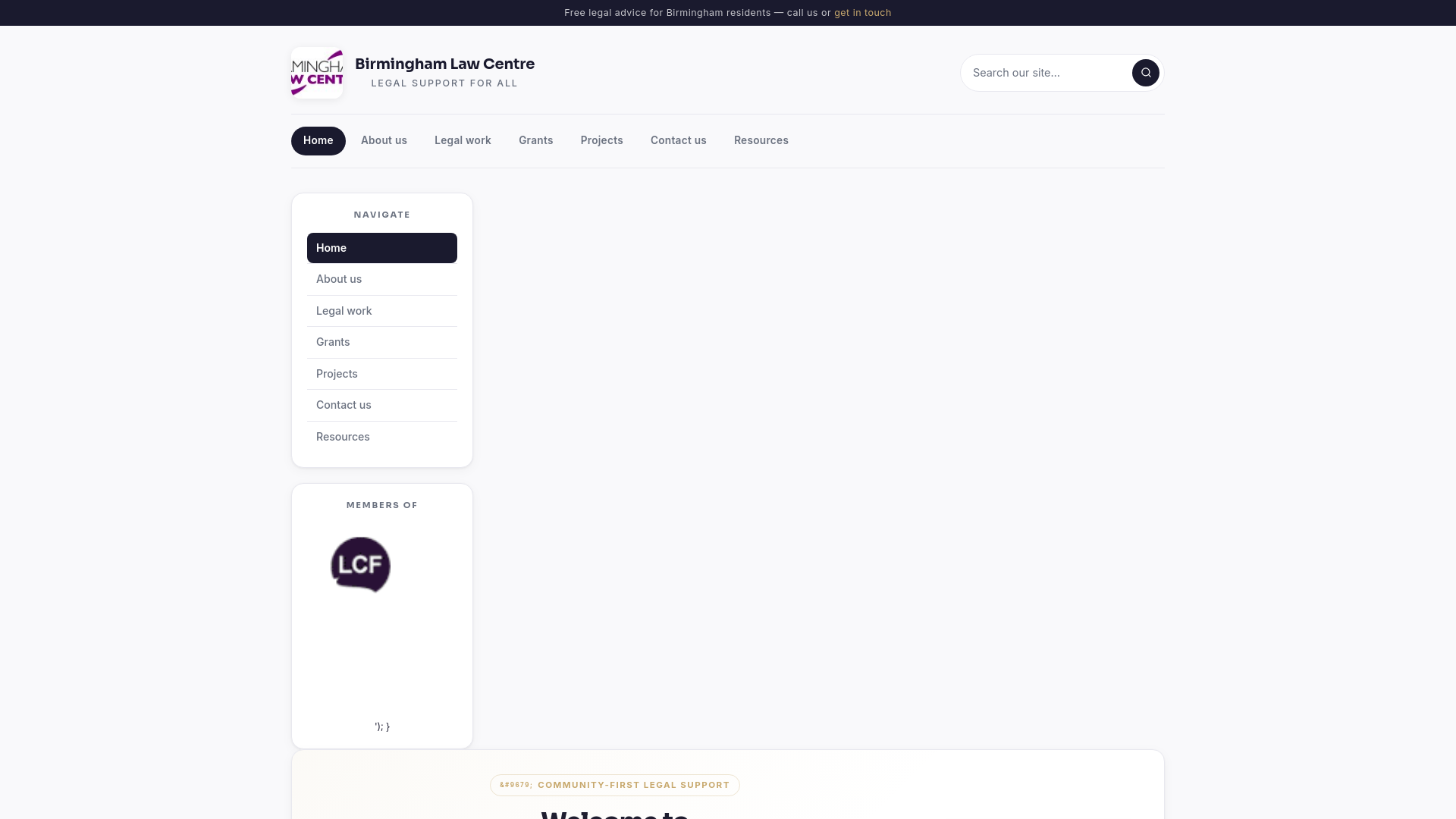 Website screenshot