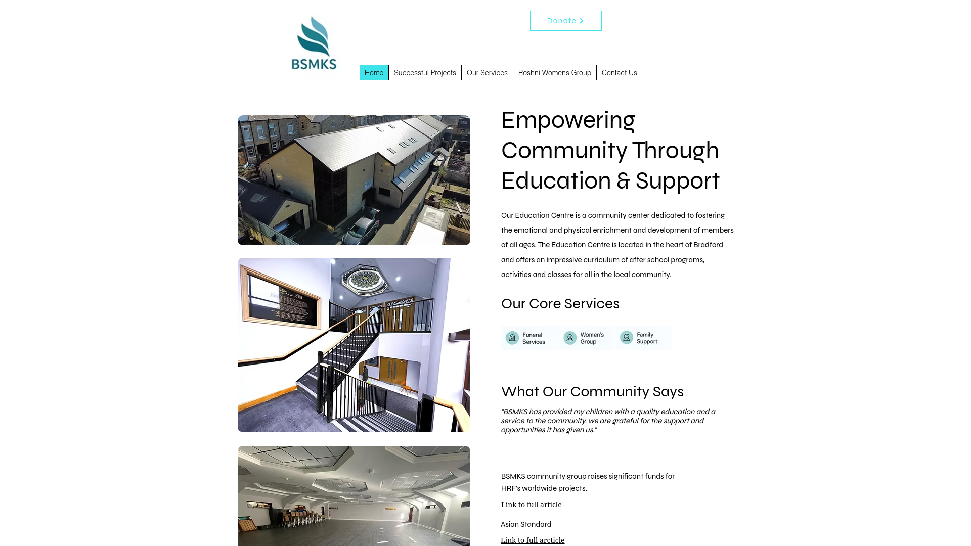 Website screenshot