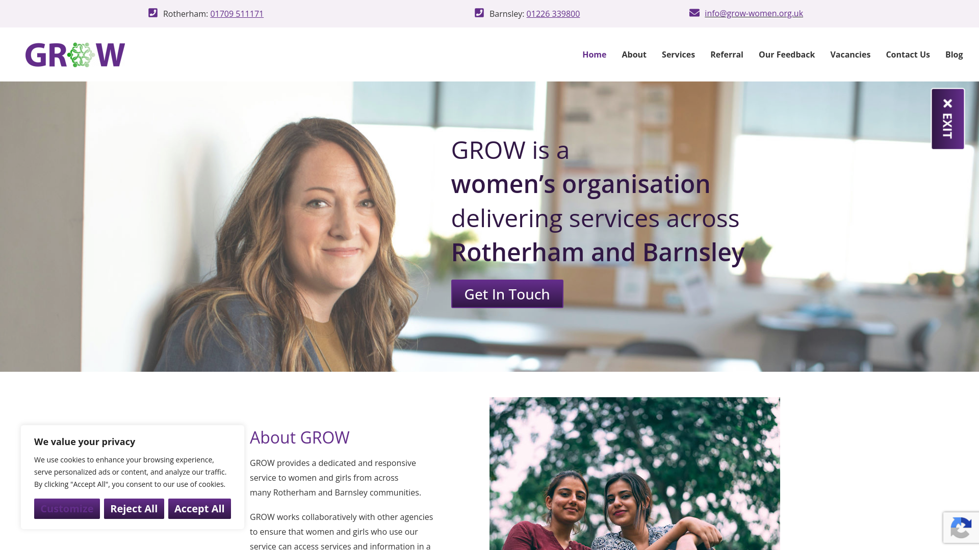 Website screenshot
