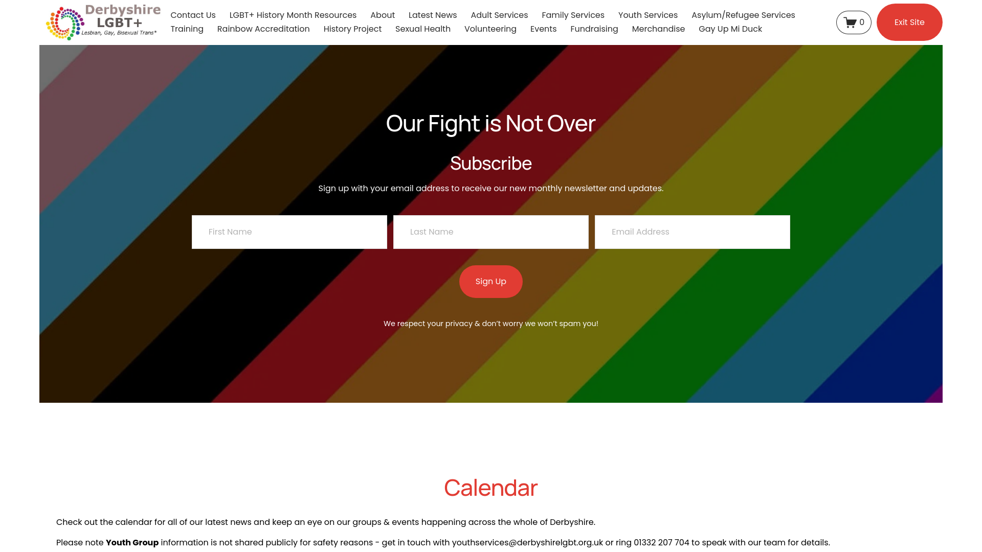Website screenshot
