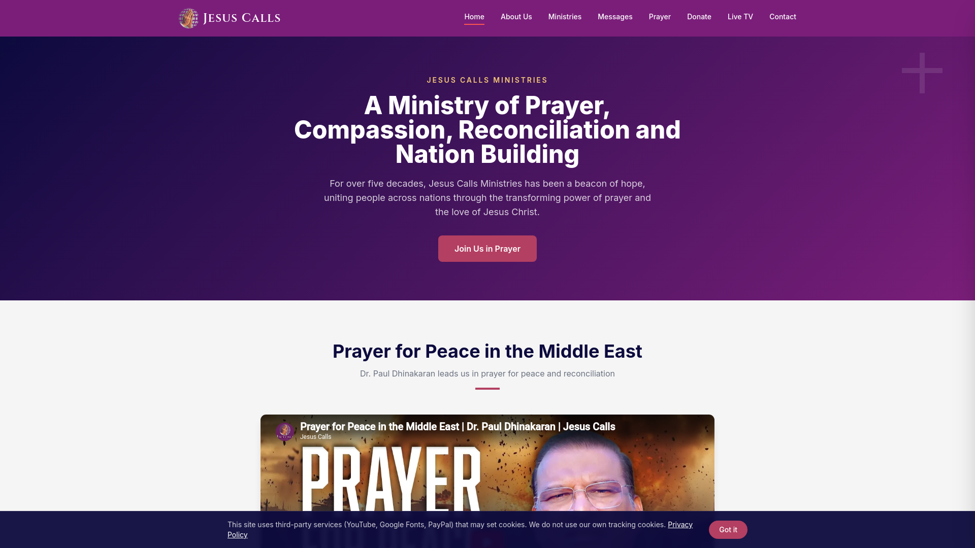 Website screenshot