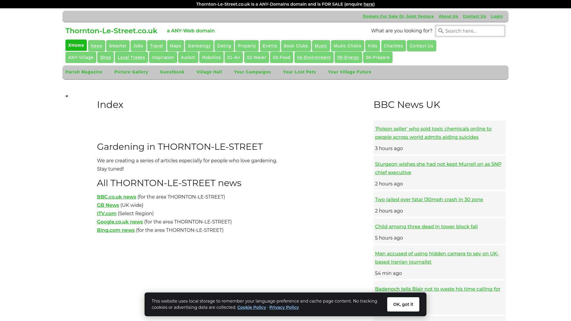 Website screenshot