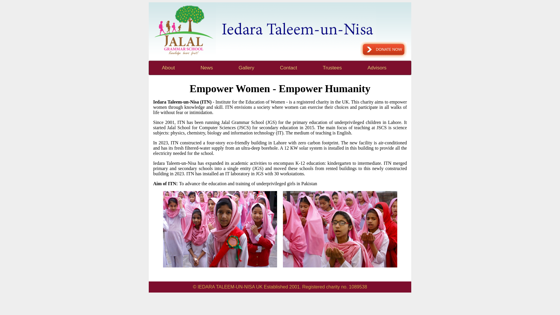 Website screenshot