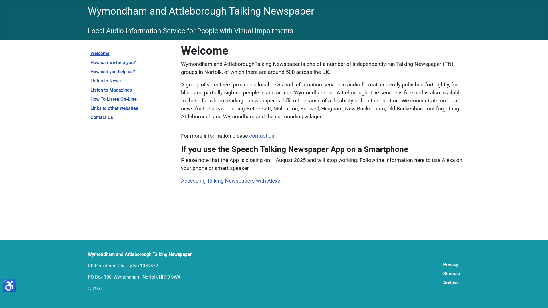Website screenshot