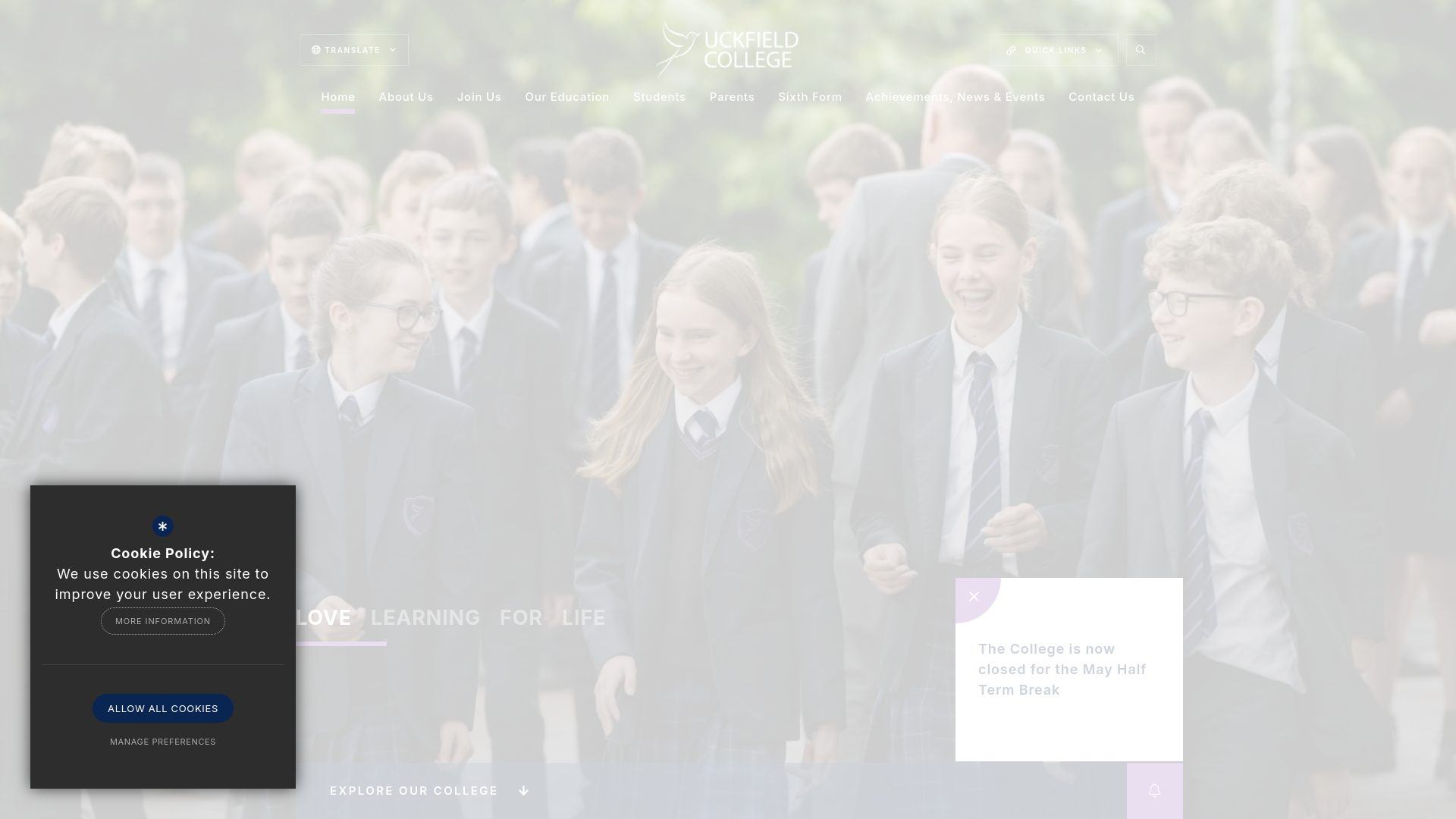 Website screenshot