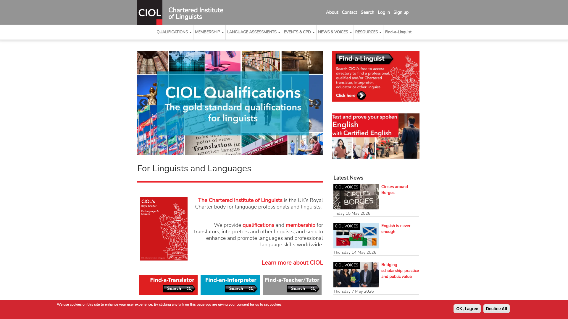 Website screenshot