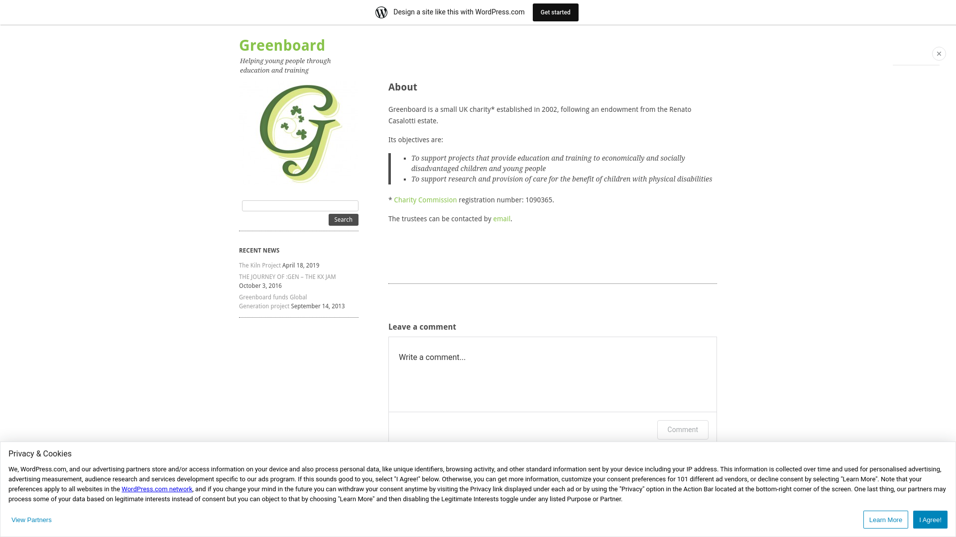 Website screenshot