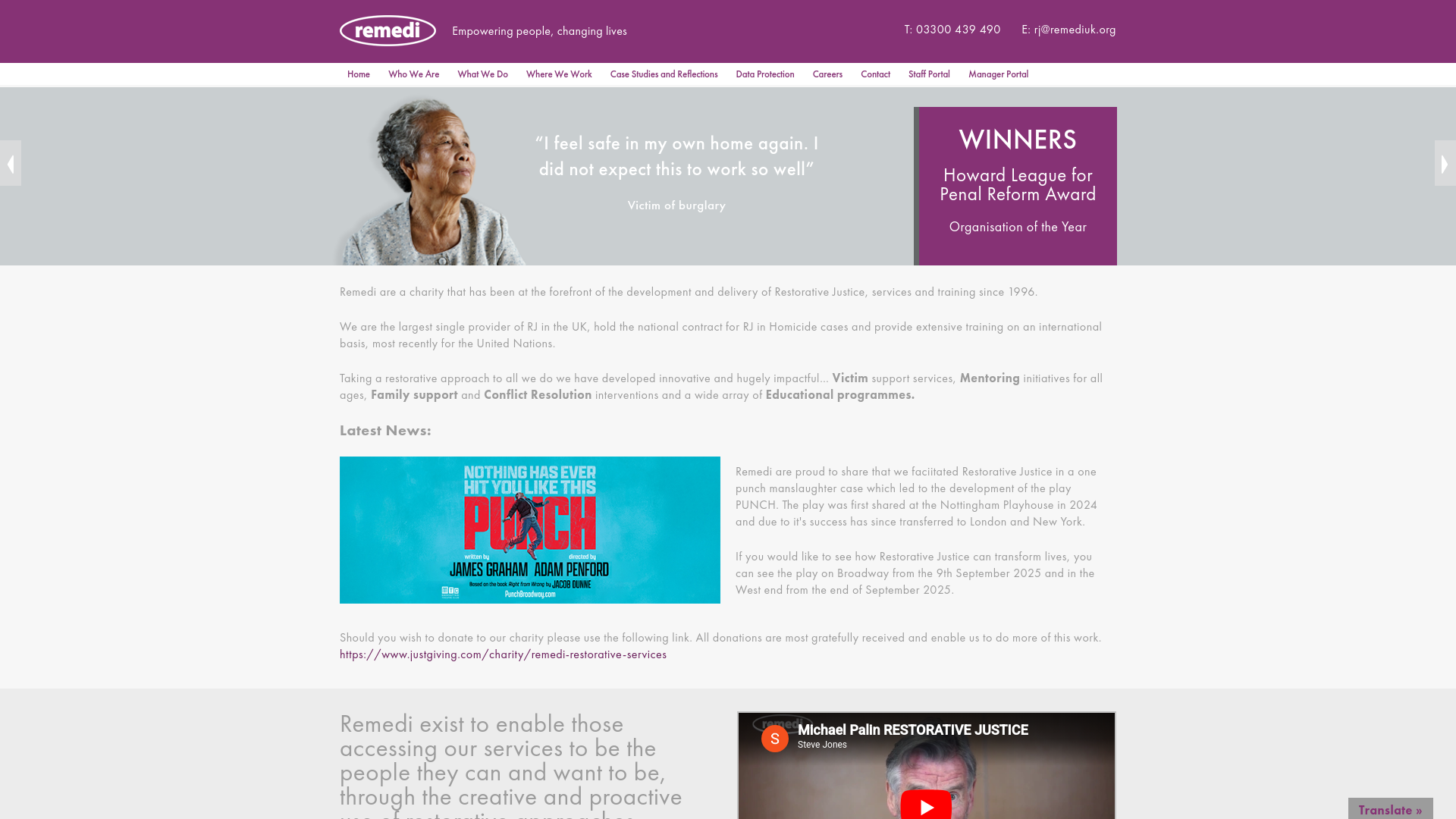 Website screenshot