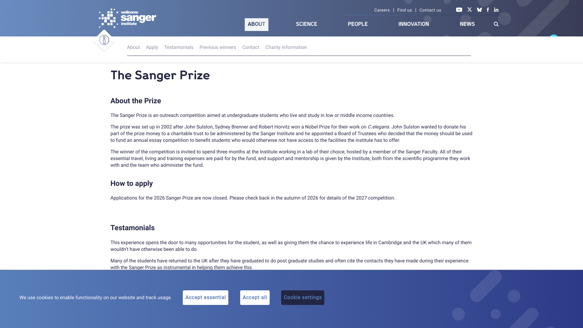 Website screenshot