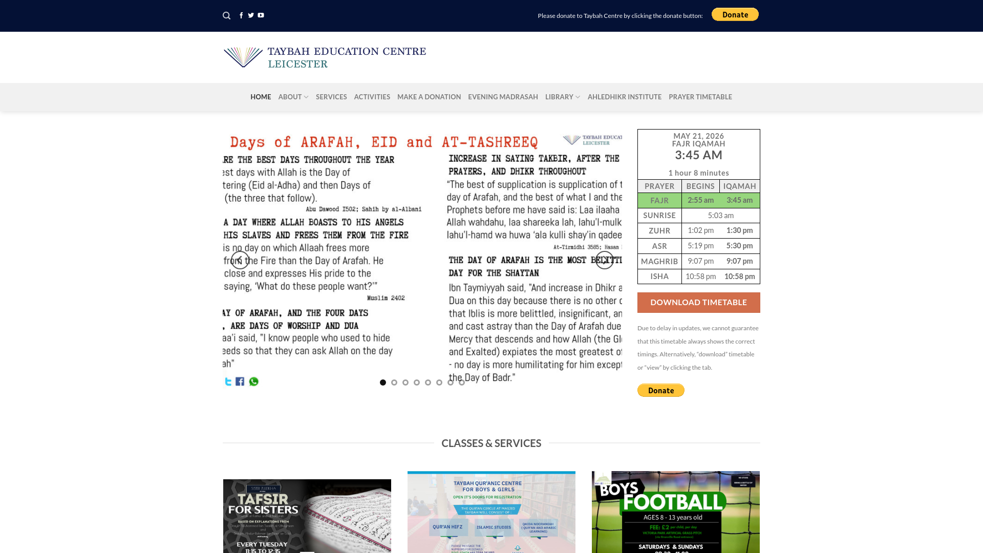 Website screenshot