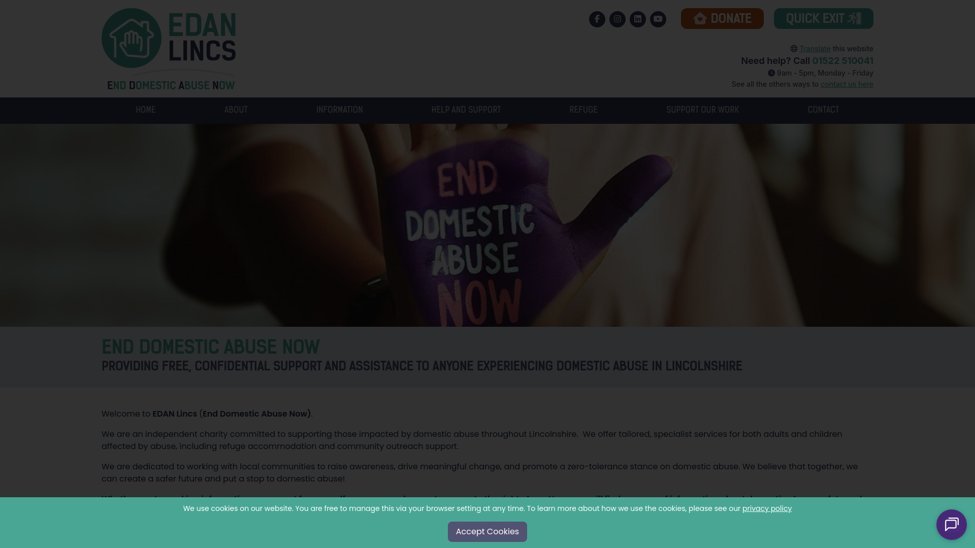 Website screenshot