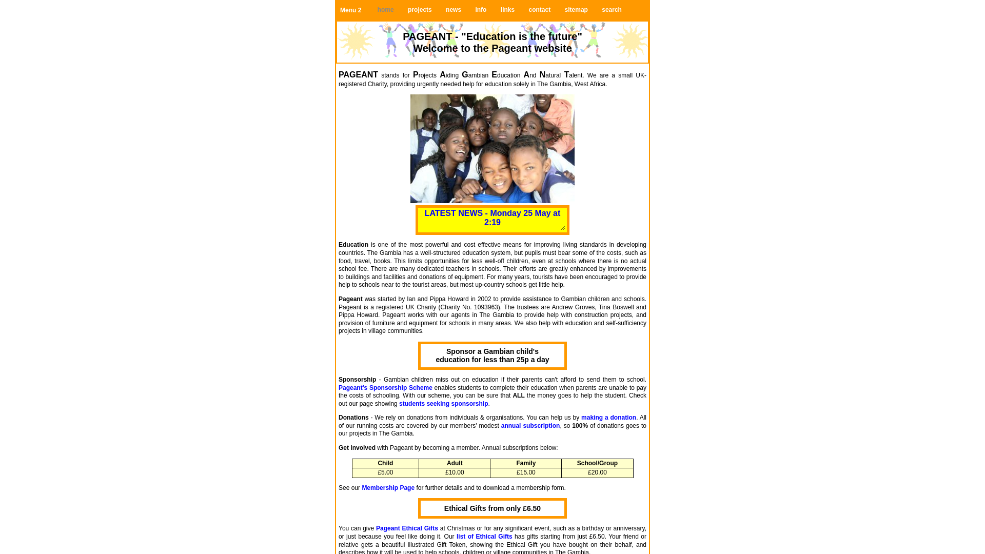 Website screenshot