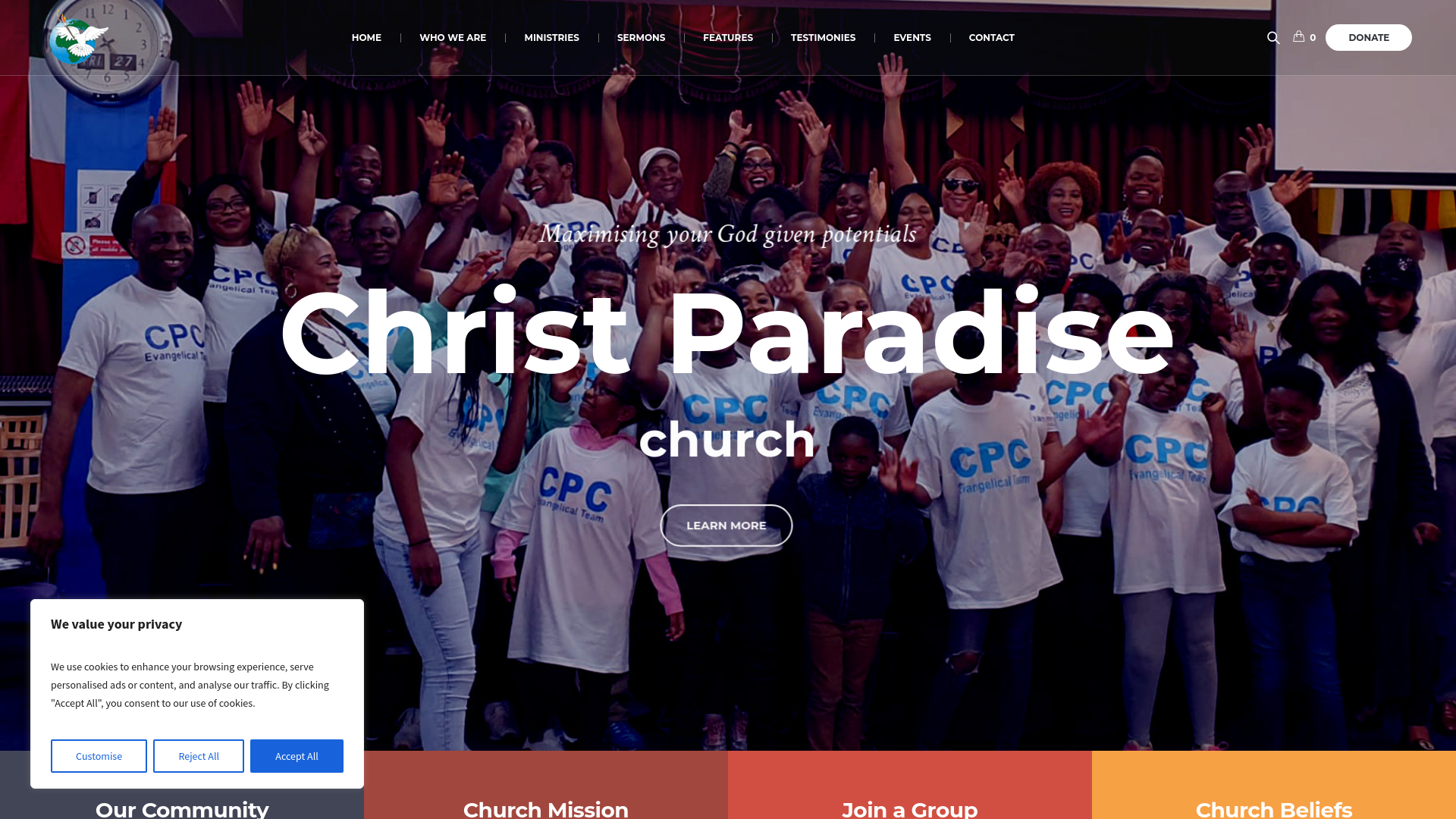 Website screenshot