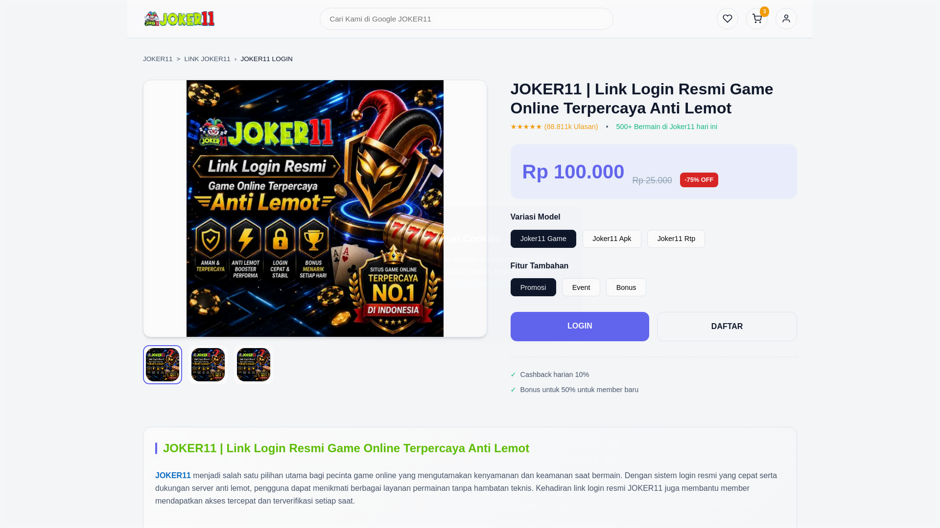 Website screenshot