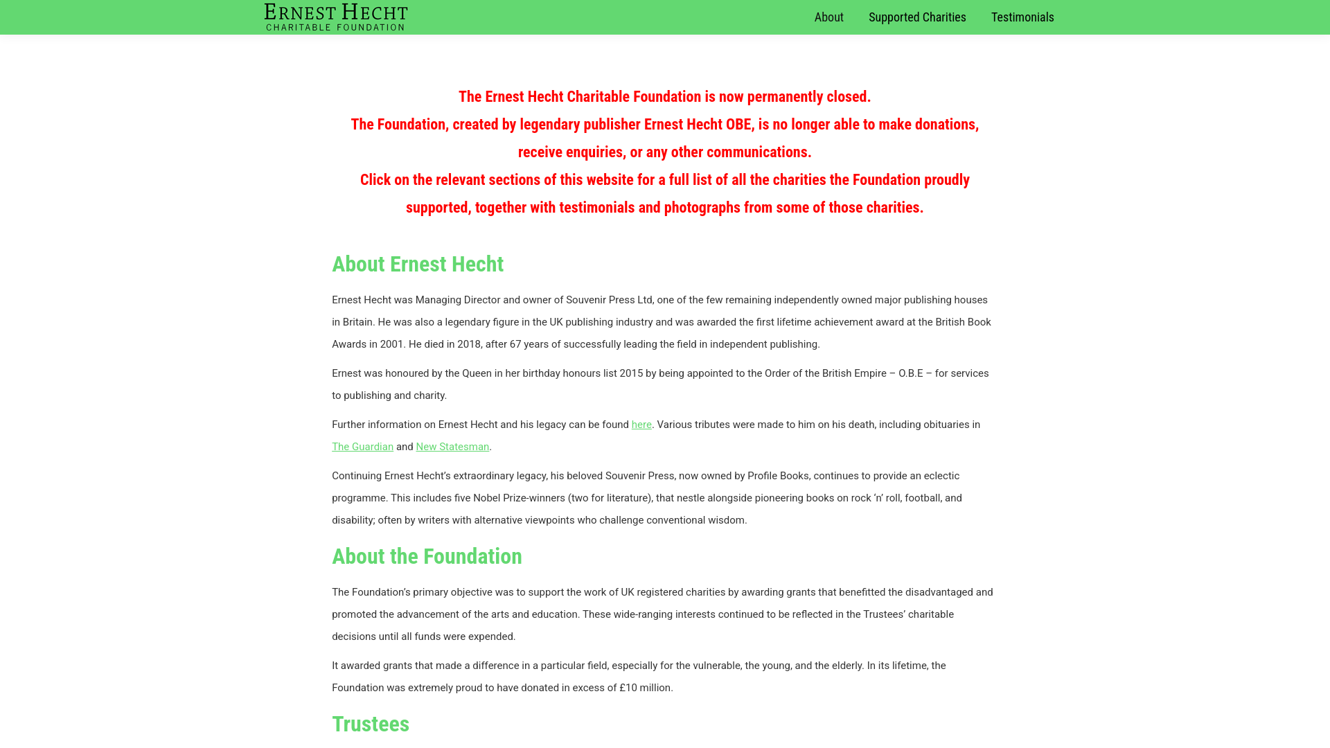 Website screenshot