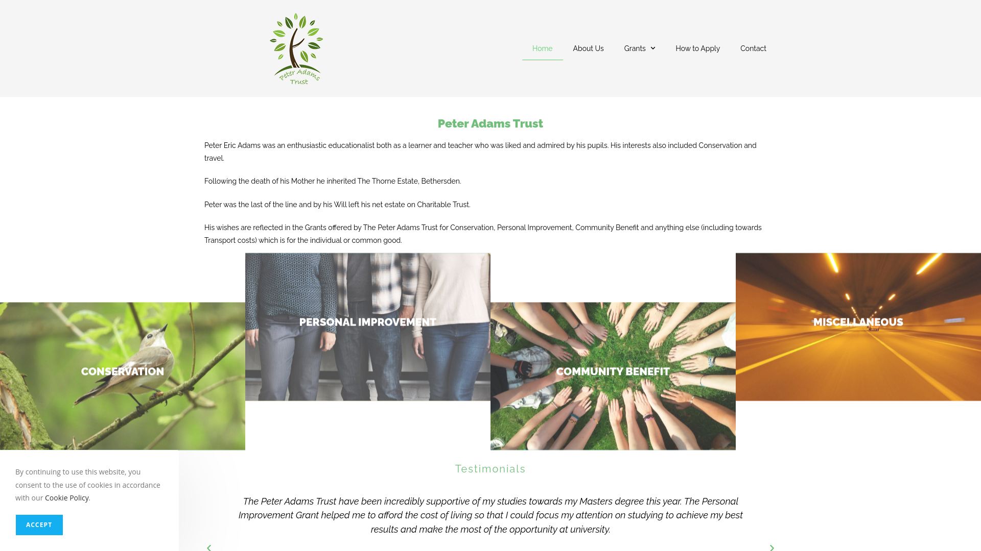 Website screenshot