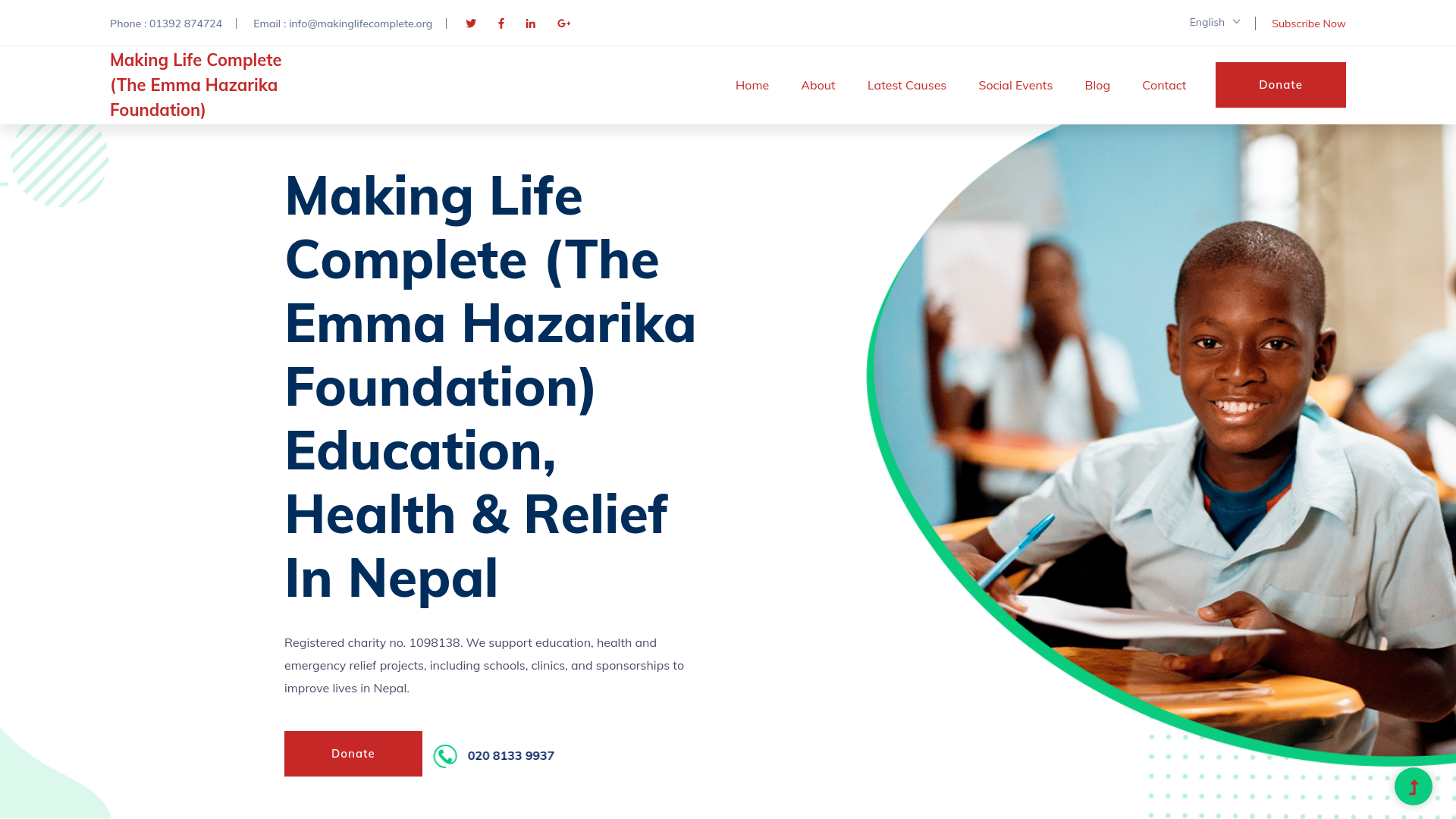Website screenshot