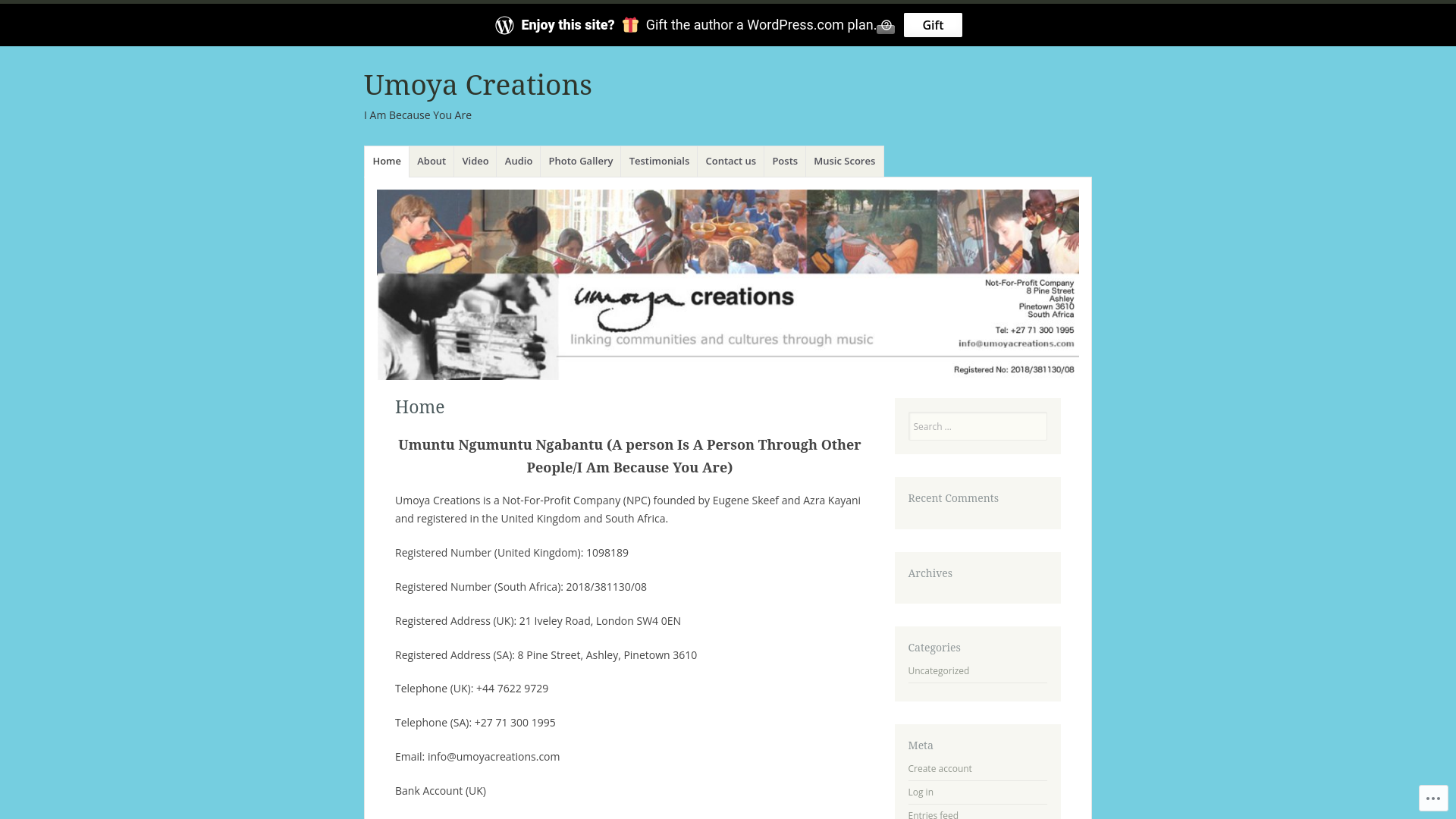 Website screenshot