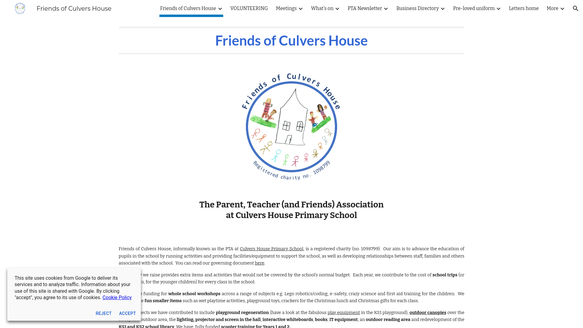 Website screenshot