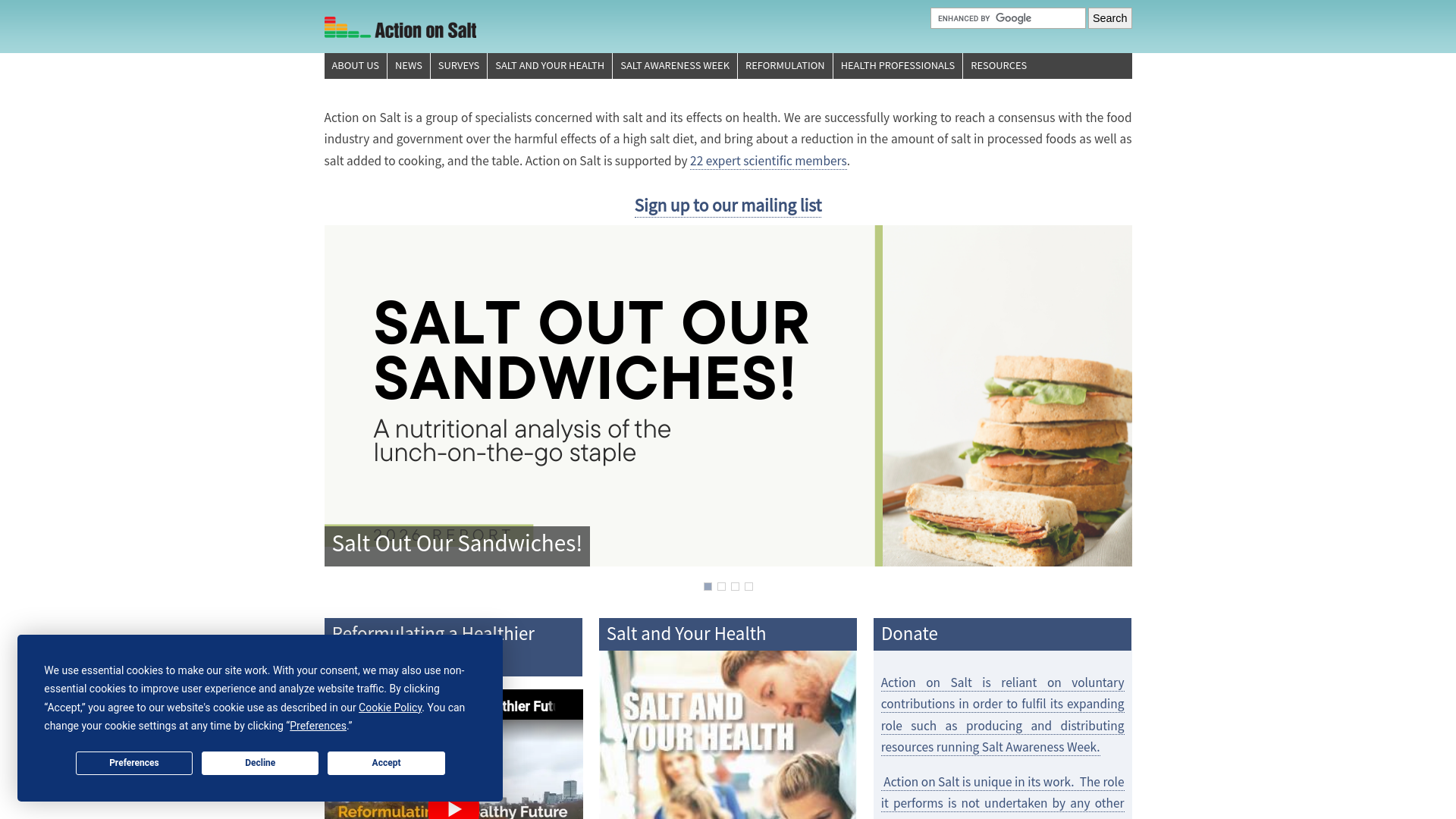 Website screenshot