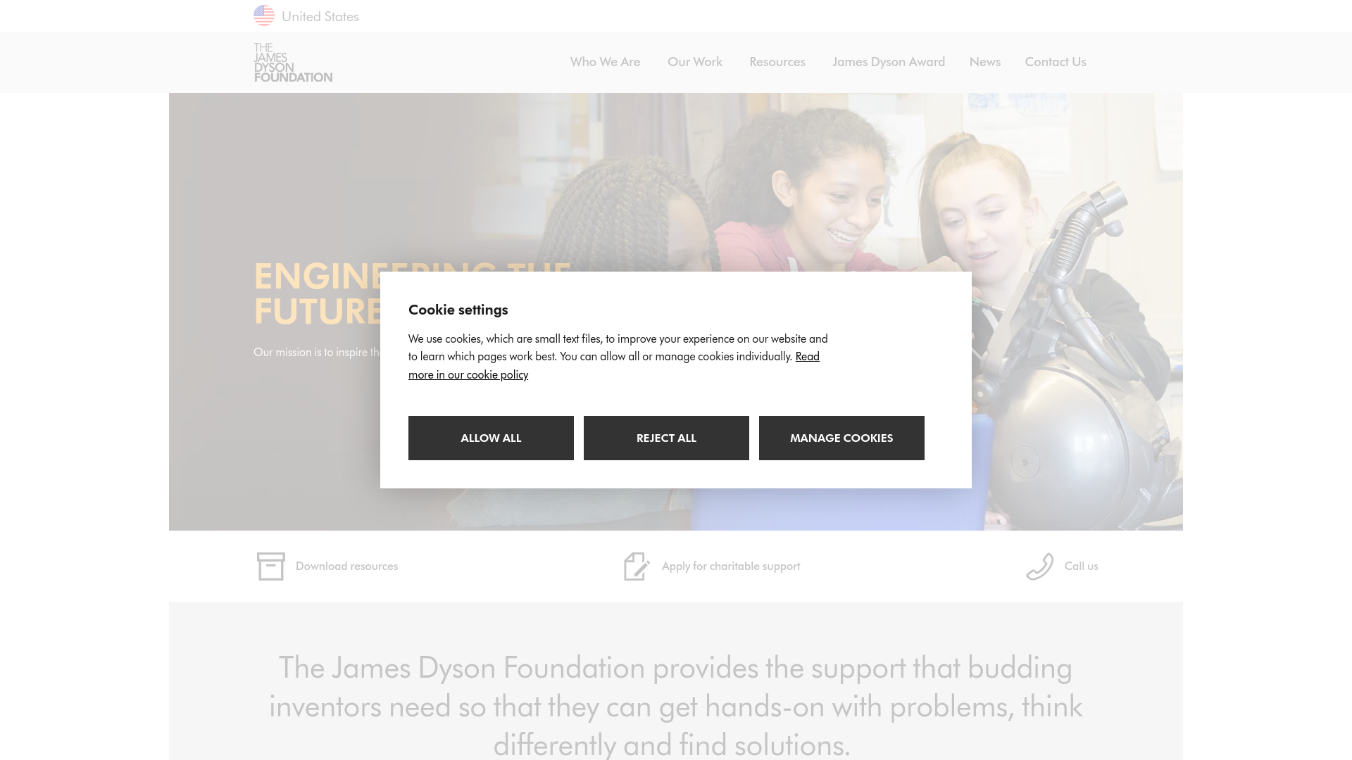 Website screenshot