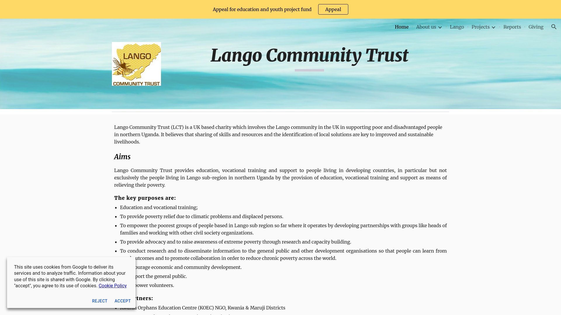 Website screenshot