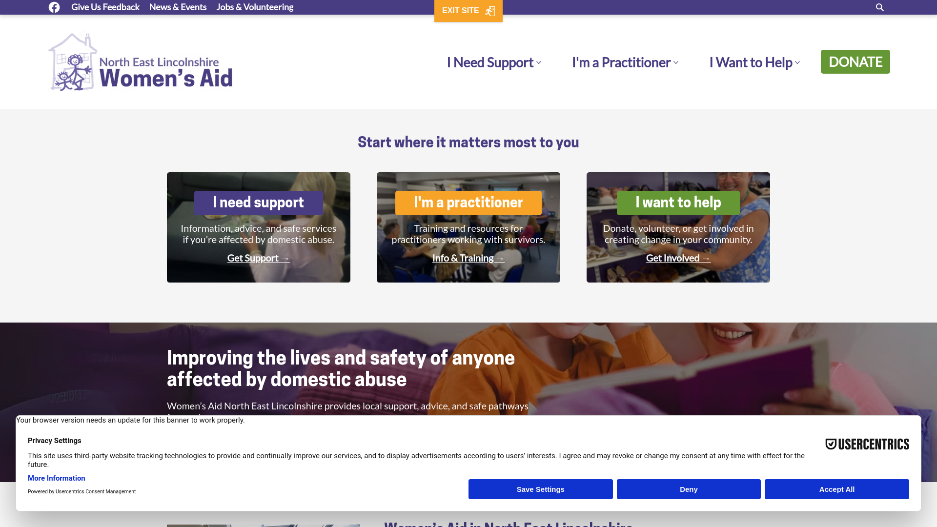 Website screenshot
